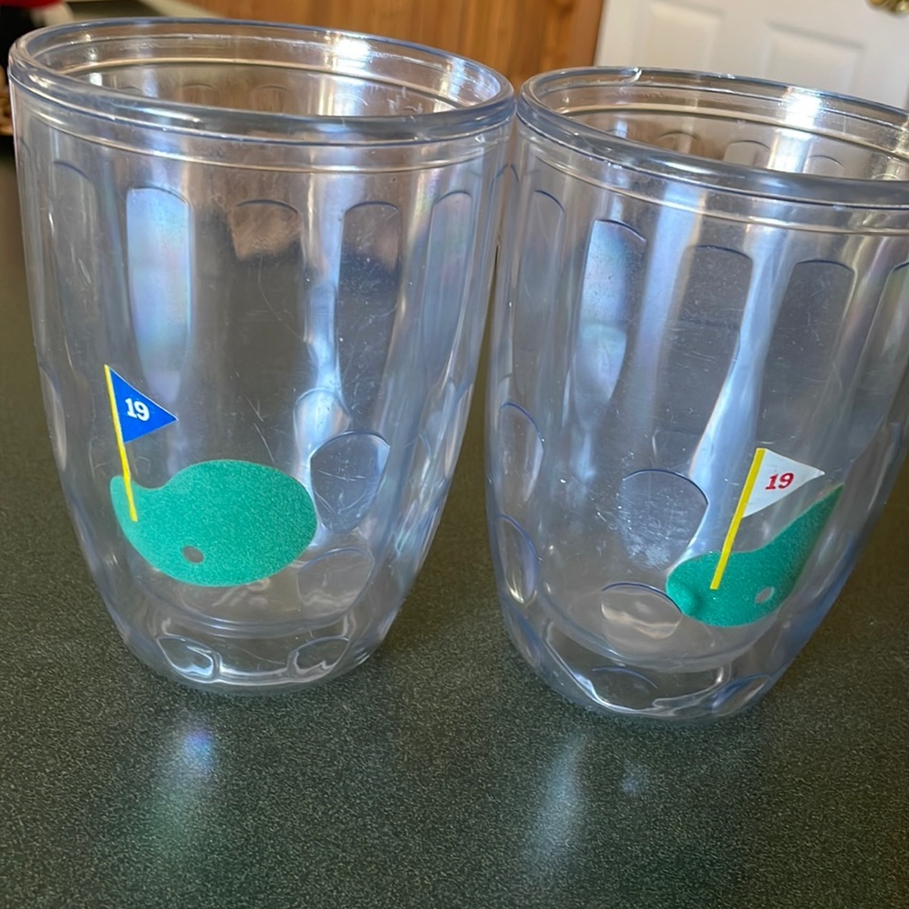Golf cups,2 lrg cups , plastic